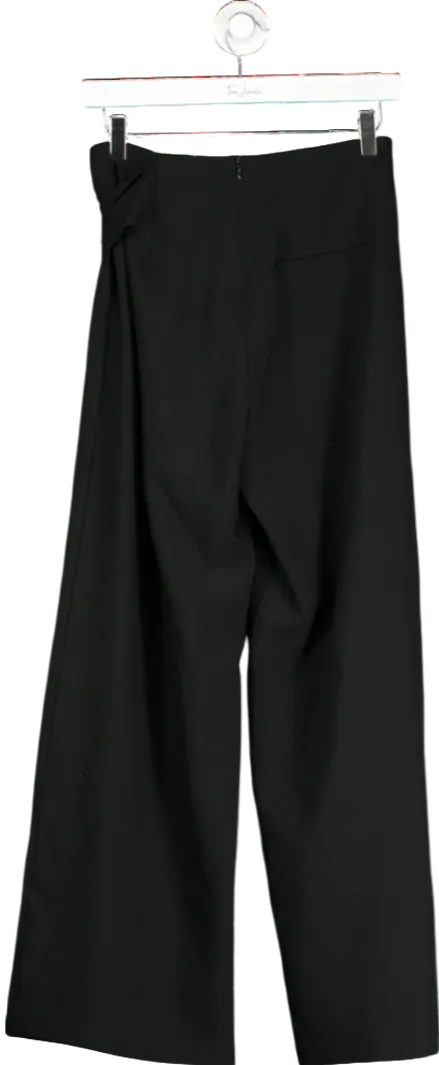 S.Deer Black Tailored Wide Leg Trousers UK S