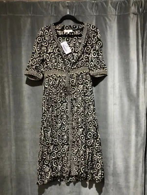 Sea New York Black and White Print 'Emi' Midi Dress