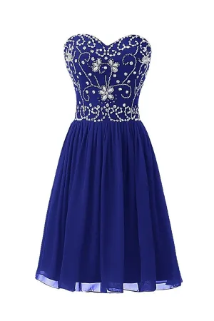 Short Beading Prom Homecoming Dresses for Juniors