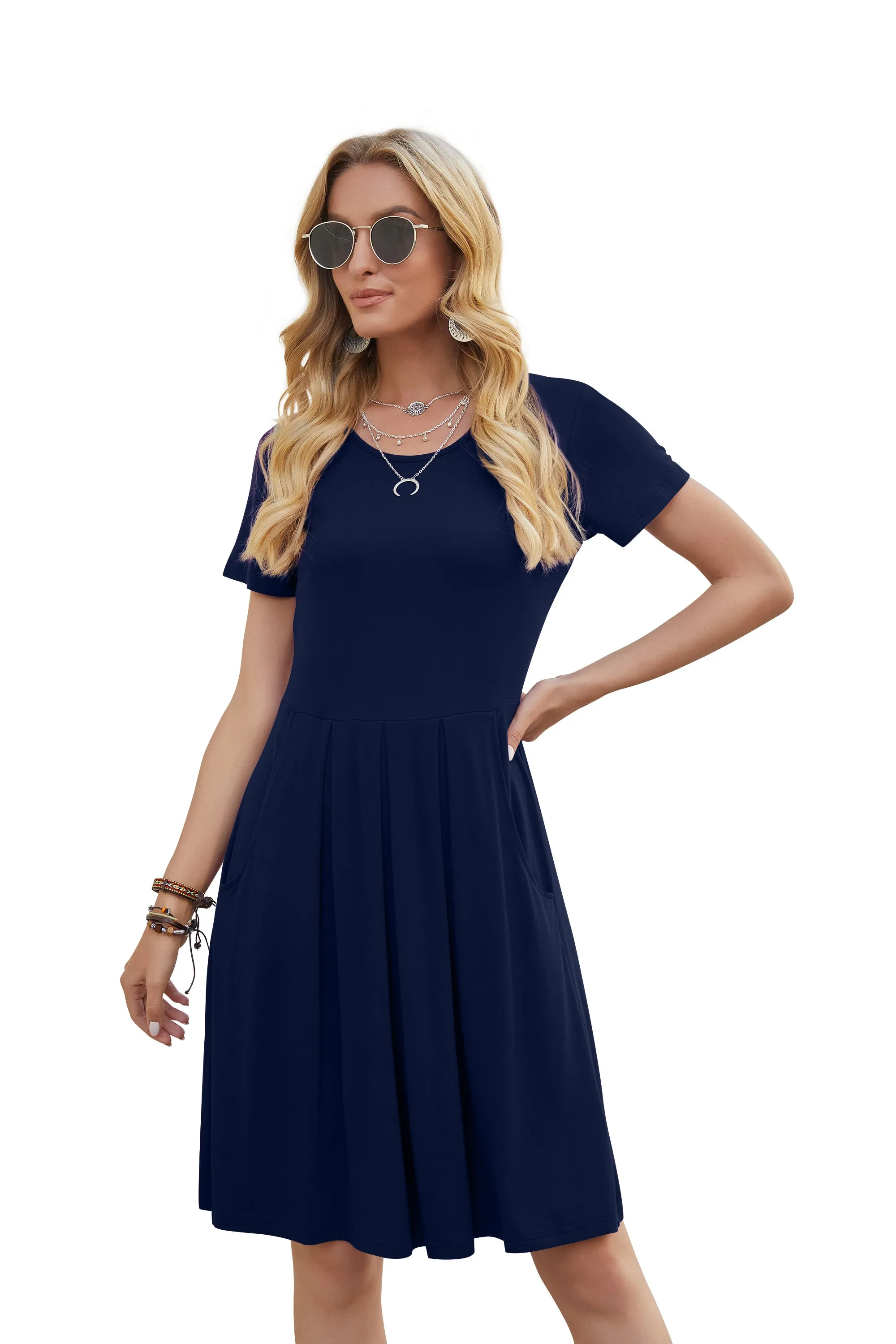 Short Sleeve Dresses with Pockets