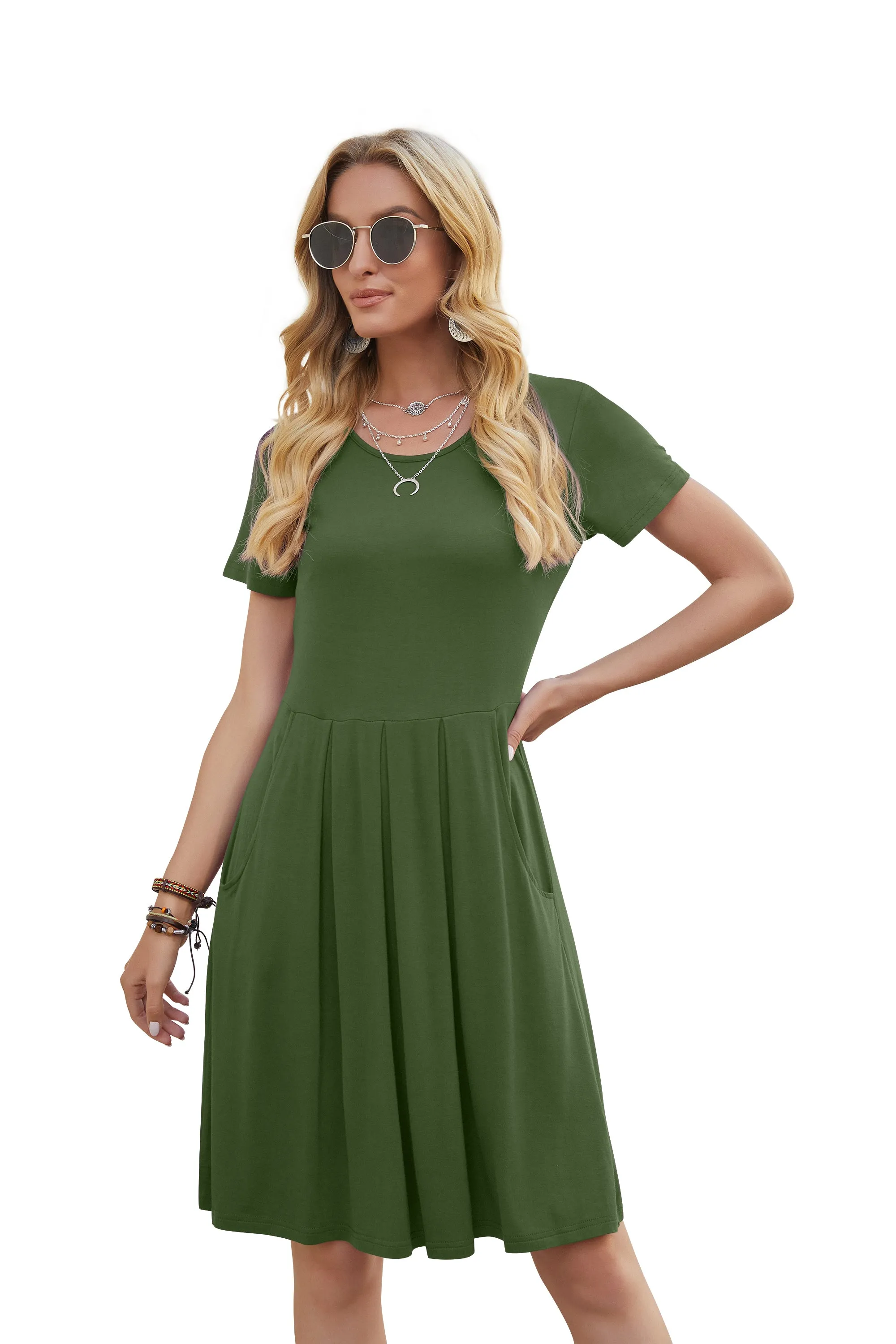 Short Sleeve Dresses with Pockets