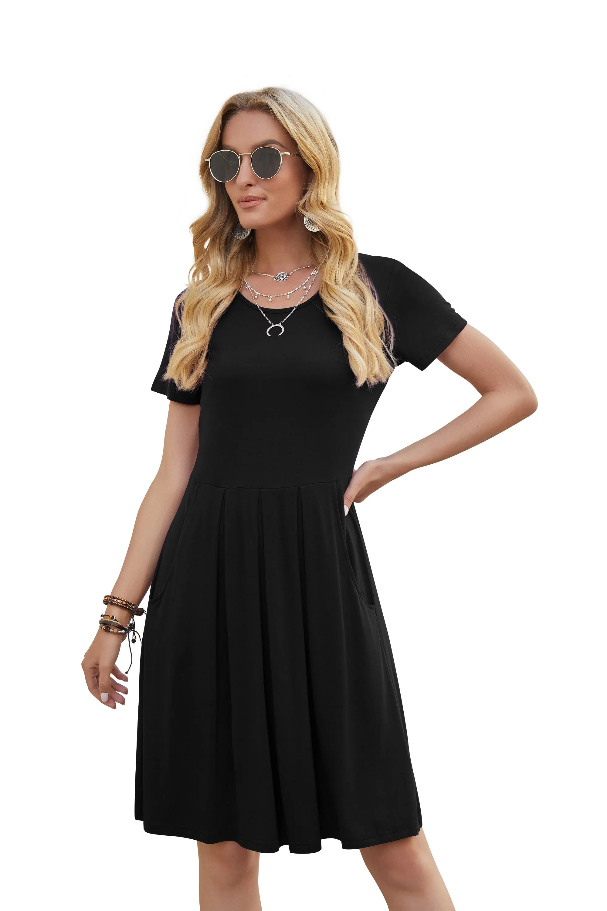 Short Sleeve Dresses with Pockets