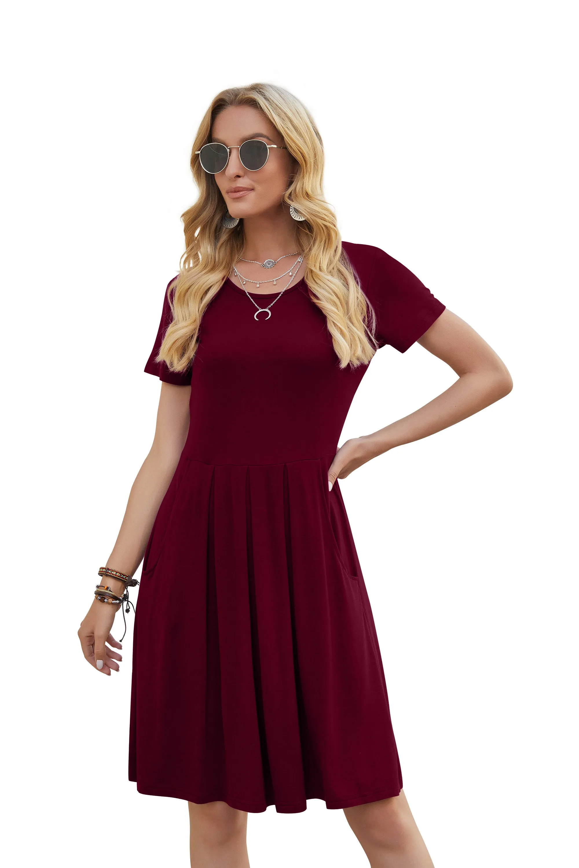Short Sleeve Dresses with Pockets