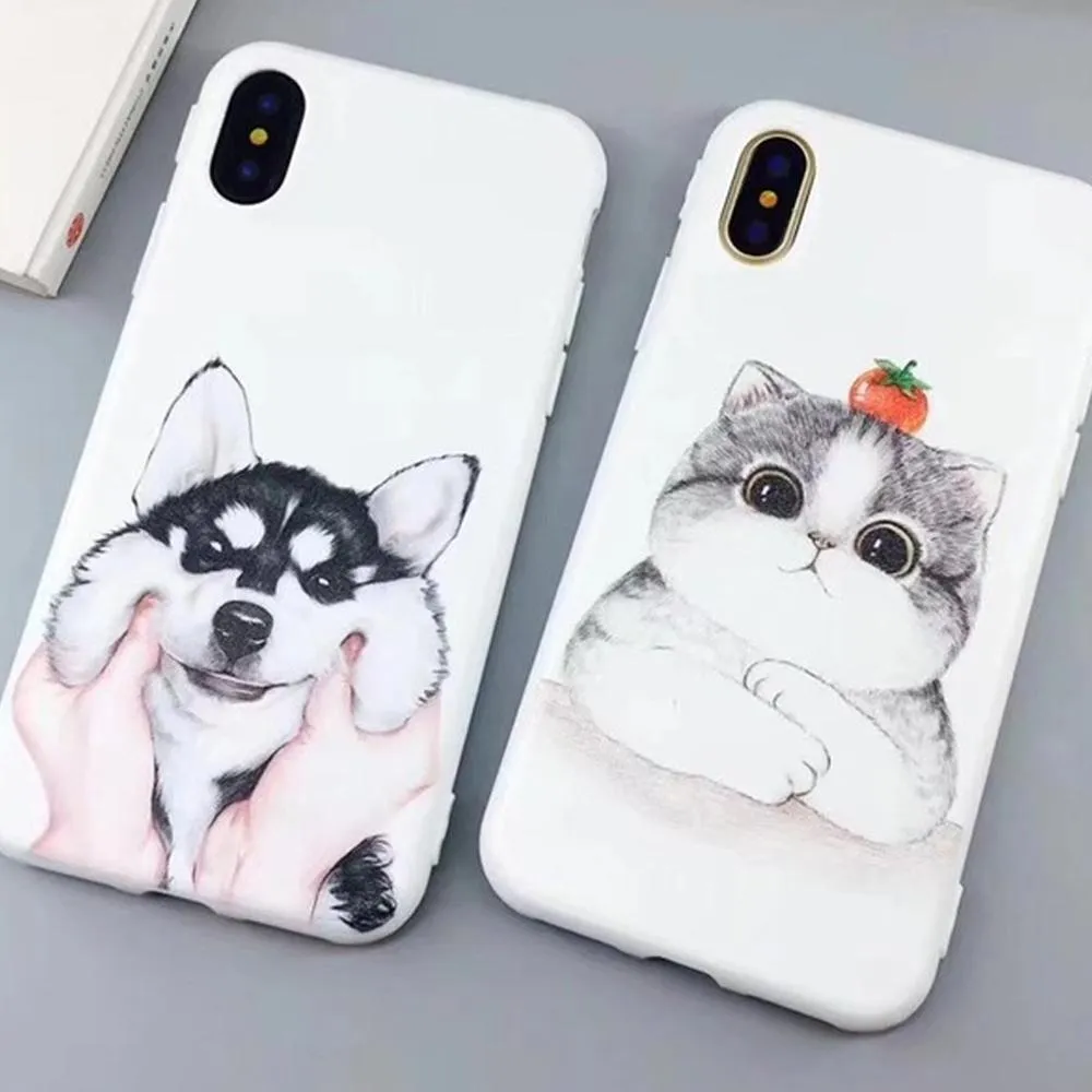 Silicon Phone Case iPhone - Color Print Cover Lovely Dog