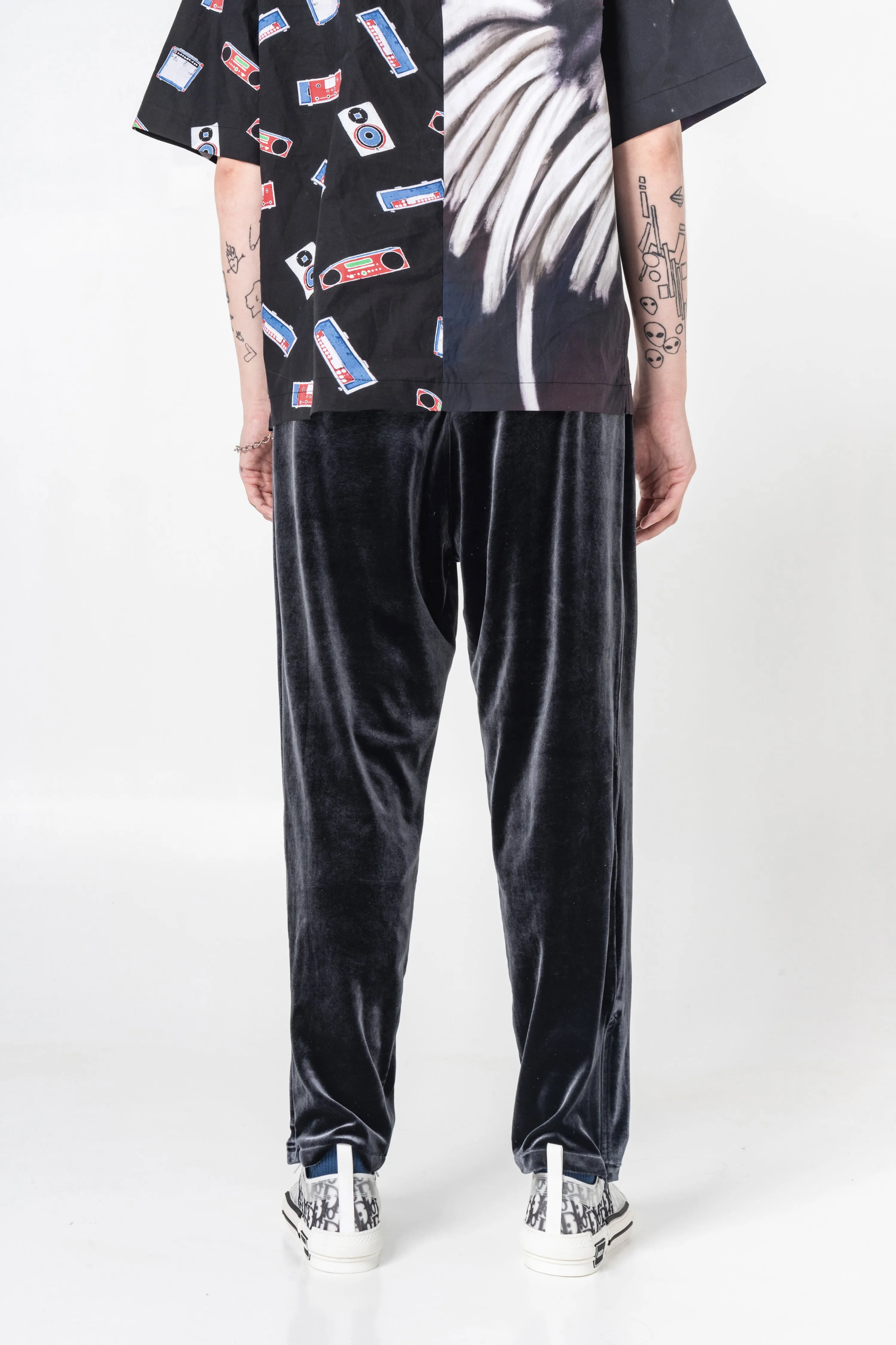 Silver Velvet Trousers