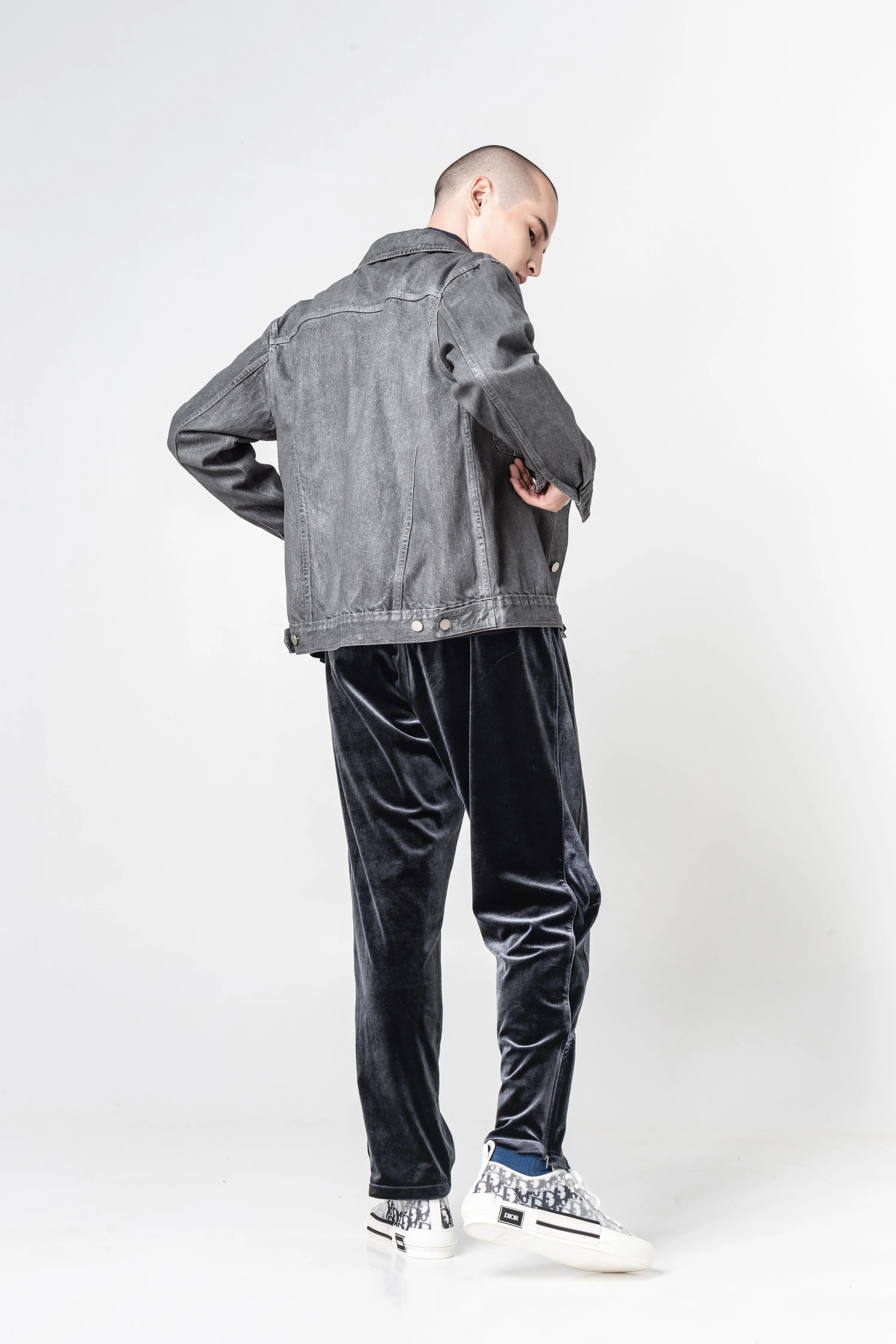 Silver Velvet Trousers
