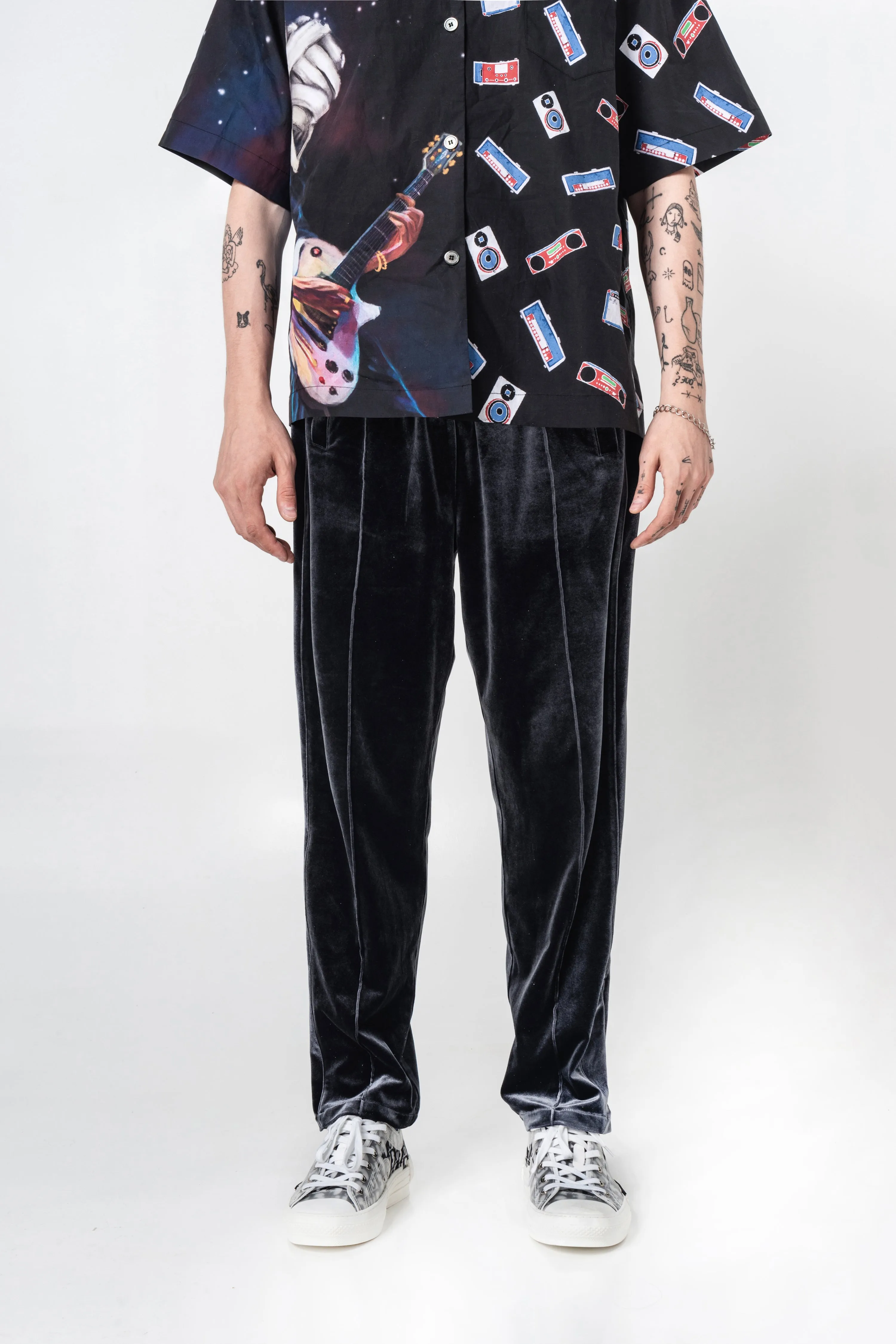 Silver Velvet Trousers