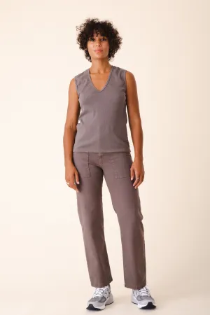 Sleeveless Soft V in Dior Gray