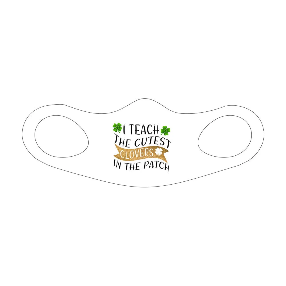 St. Patrick's Day Teachers Fitted Face Mask
