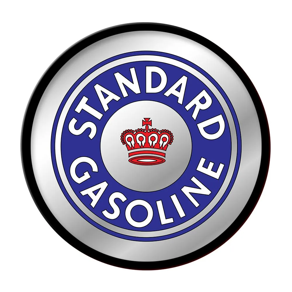 Standard: Red Crown - Modern Disc Mirrored Wall Sign