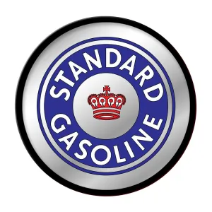Standard: Red Crown - Modern Disc Mirrored Wall Sign