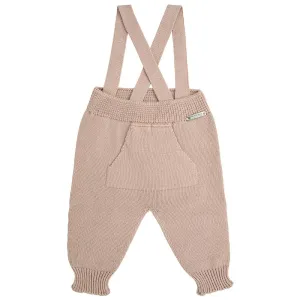 Stone Knitted Trousers with Braces