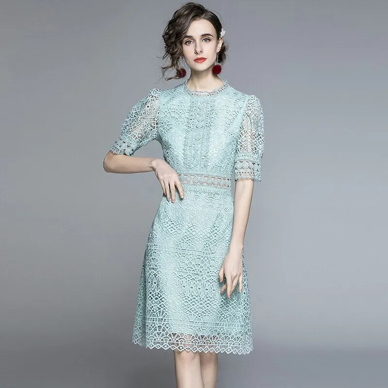 Summer Runway Lace A-Line Dress
