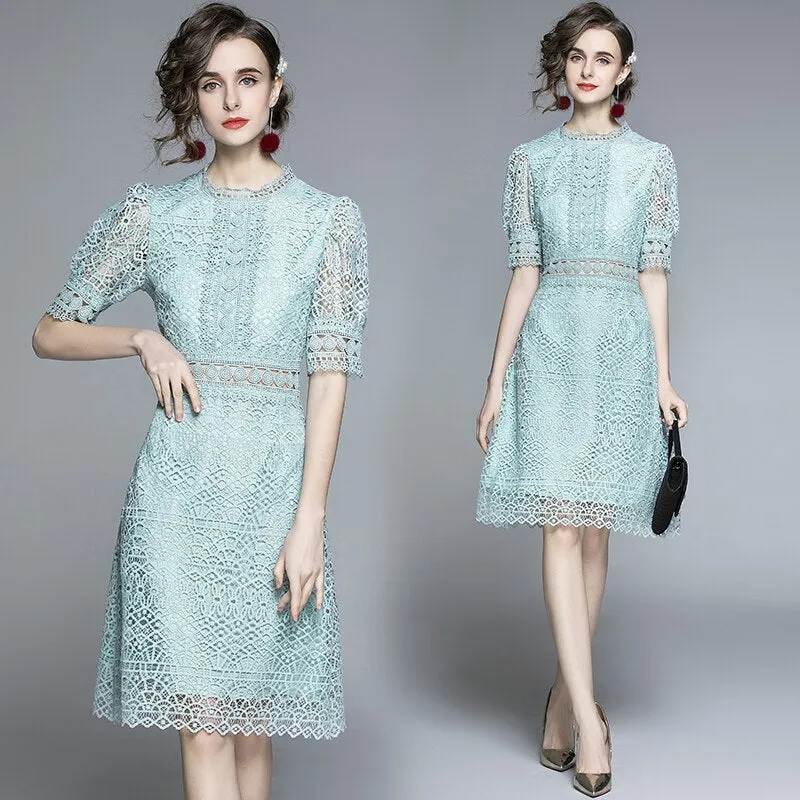 Summer Runway Lace A-Line Dress