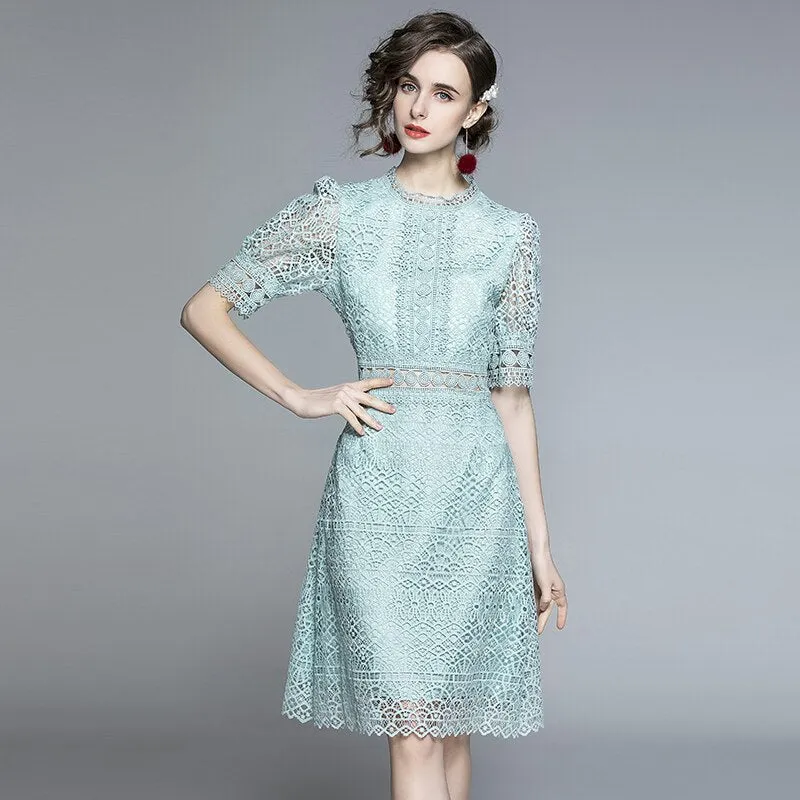 Summer Runway Lace A-Line Dress