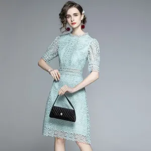 Summer Runway Lace A-Line Dress