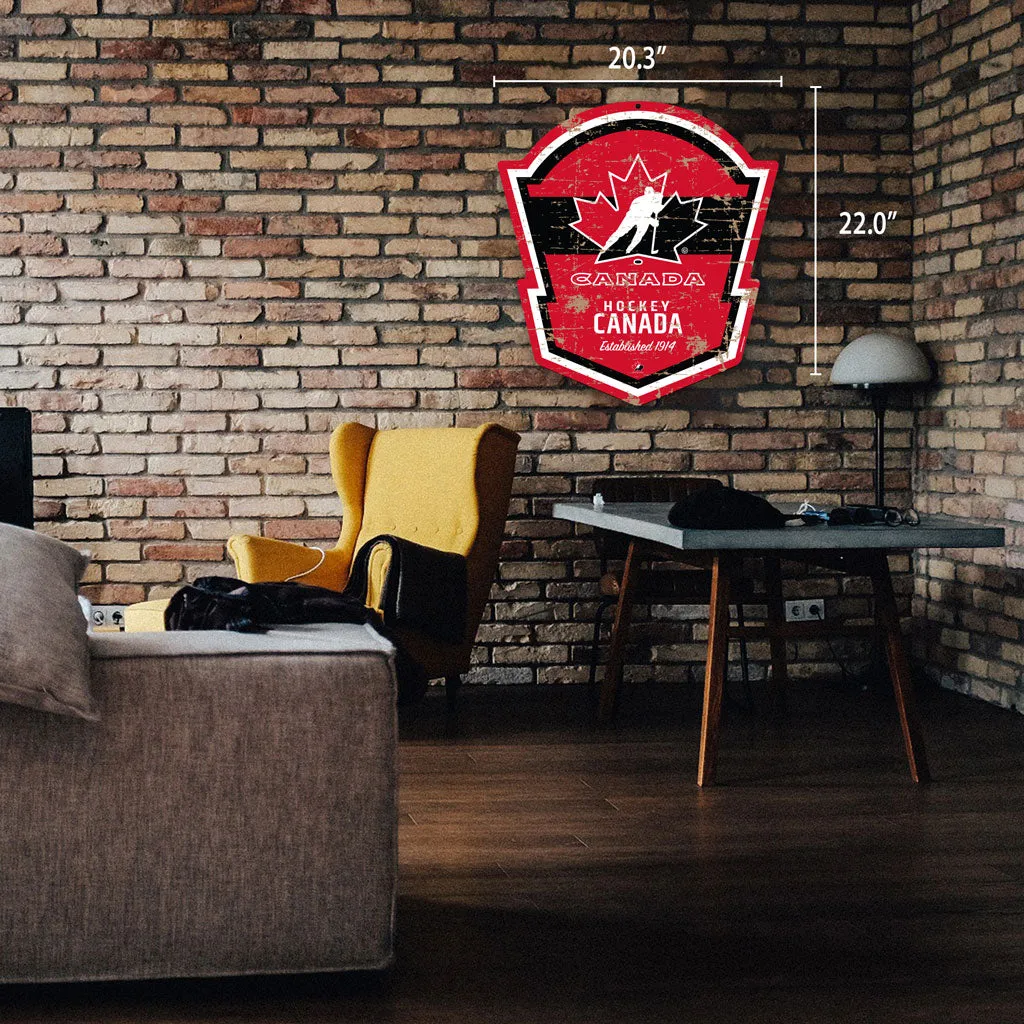 Team Canada 22" PVC Distressed Shield