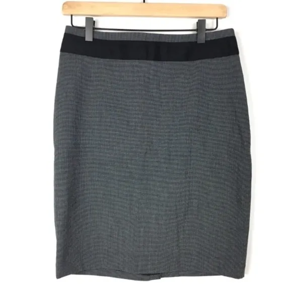THE LIMITED Collection Pencil Skirt Fitted Plaid Checks Gridlock Minimalist 4