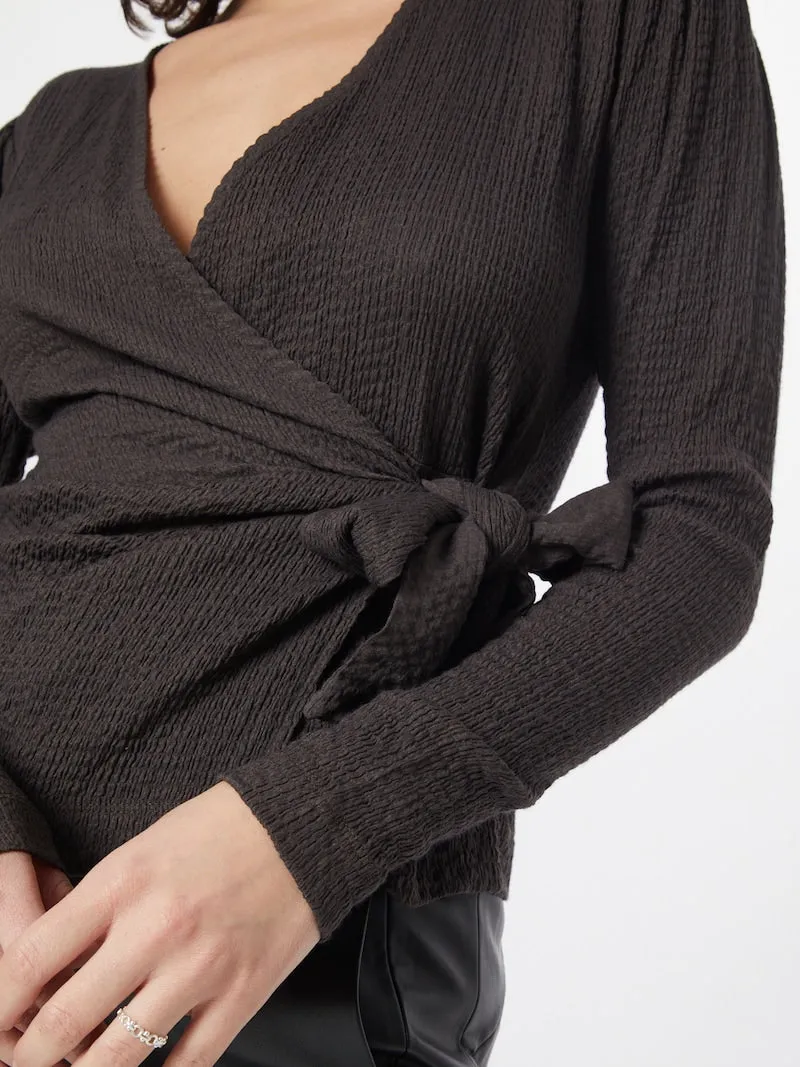 The Nemo Wrap Blouse by InWear - Truffle