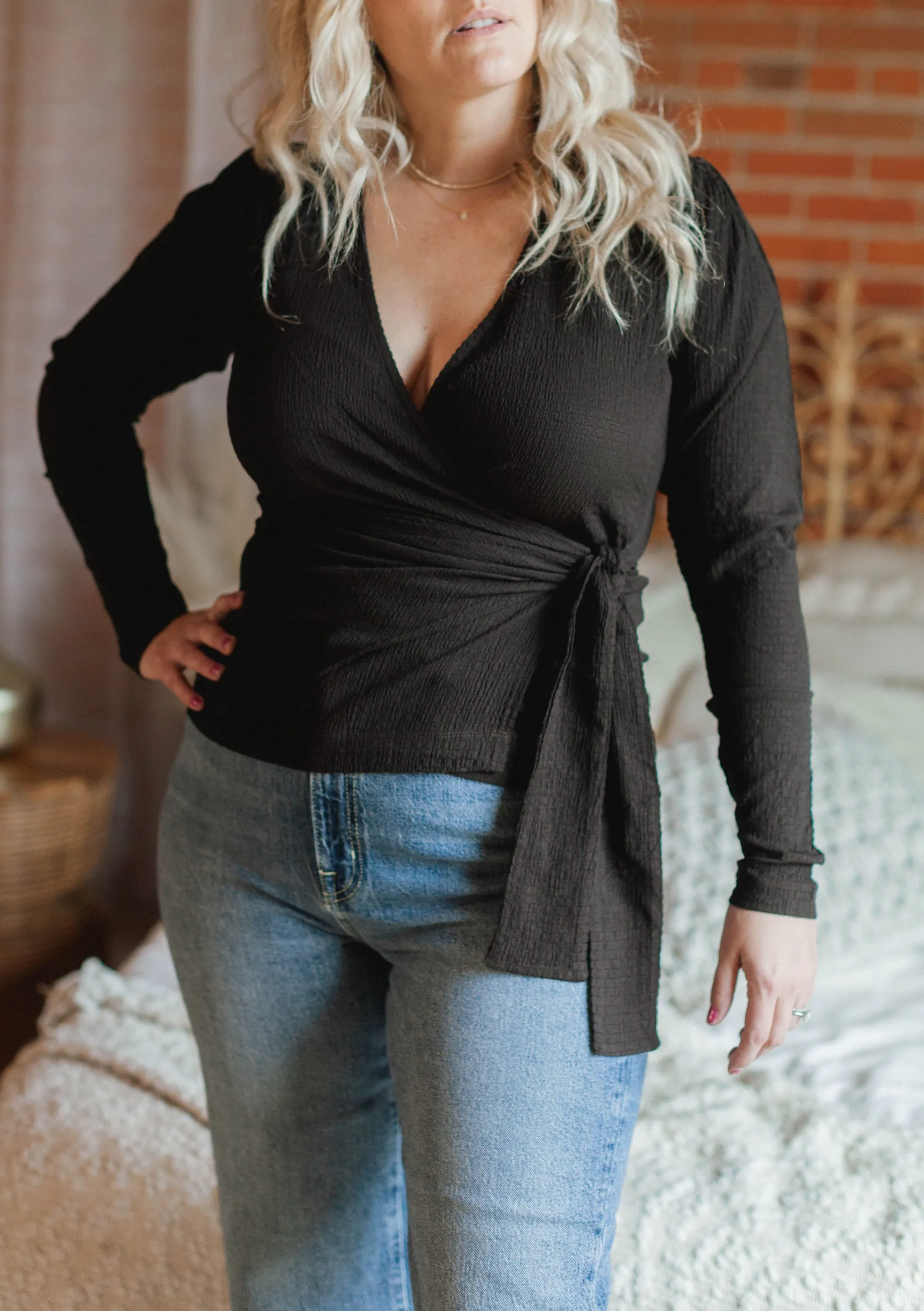 The Nemo Wrap Blouse by InWear - Truffle