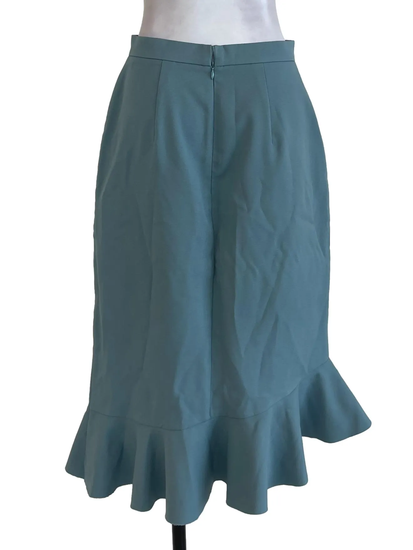 Turqoise Ruffles Midi Skirt LB