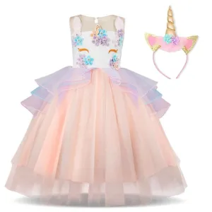 Unicorn Dress with Headband