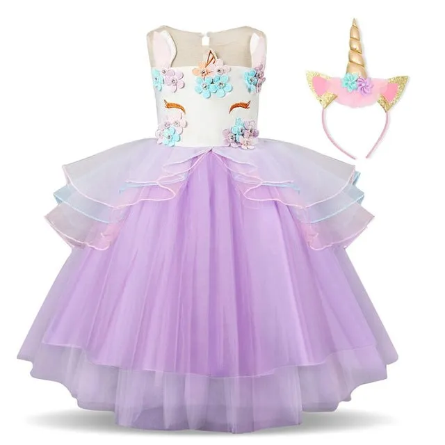 Unicorn Dress with Headband