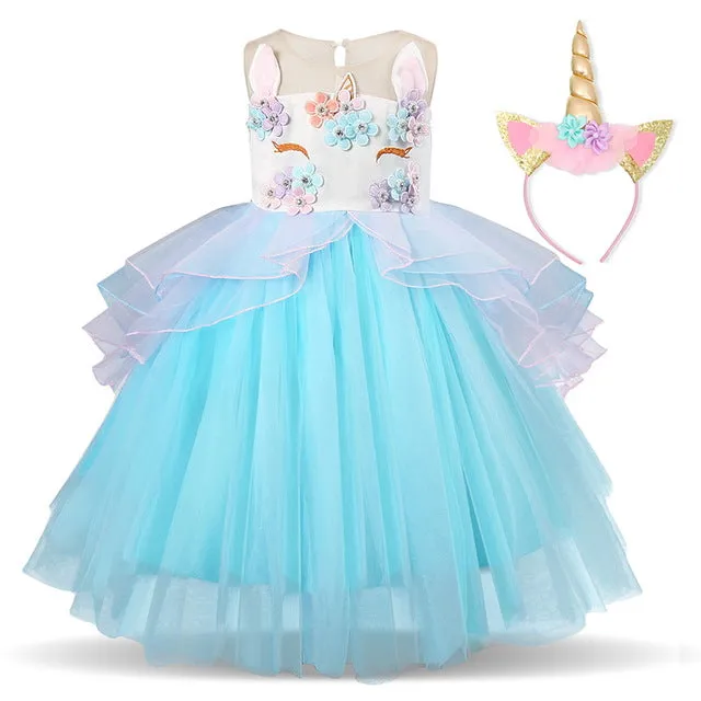 Unicorn Dress with Headband