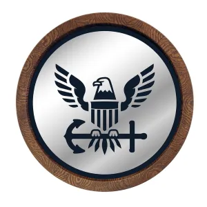 US Navy: "Faux" Barrel Top Mirrored Wall Sign