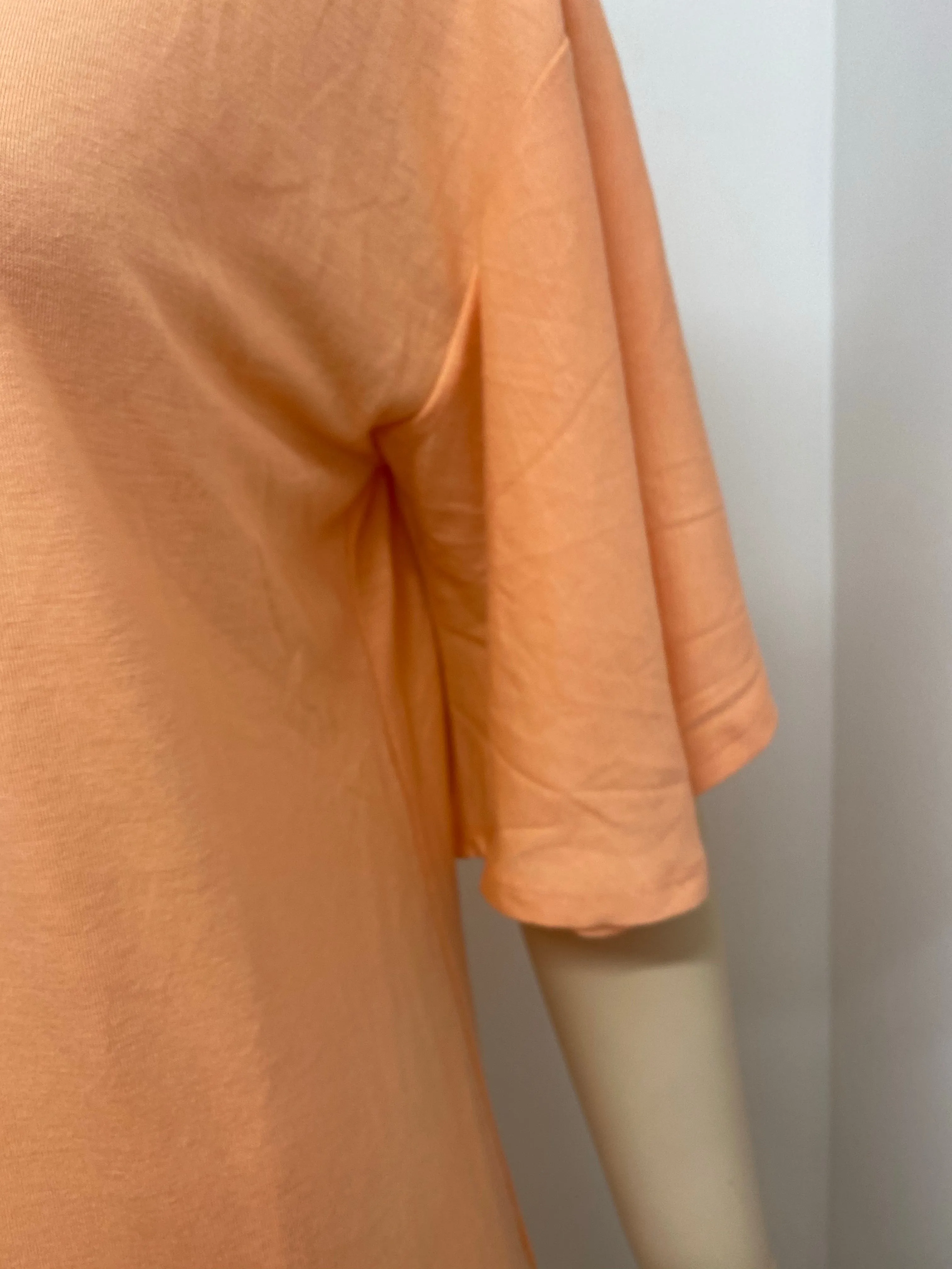 V-Neck Top with V Back and Waterfall Sleeve