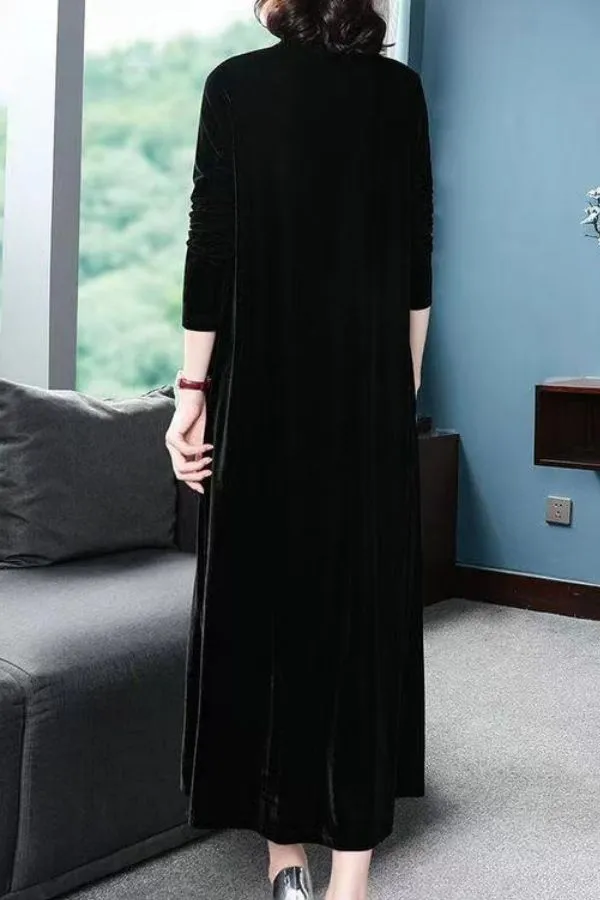 Velvet Knee-length Maxi Dress
