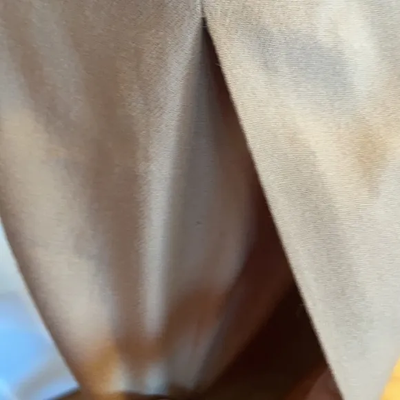 Vintage 1990’s Talbots wool lined skirt women’s size 8 slit midi tan khaki beige