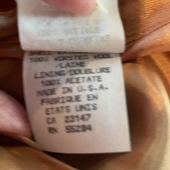 Vintage 1990’s Talbots wool lined skirt women’s size 8 slit midi tan khaki beige