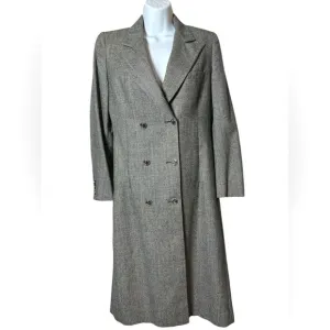 VTG Brooks Brothers Makers Union Made USA Double-Breasted Wool Top Coat Womens M