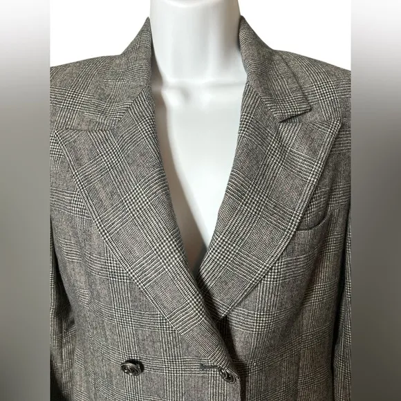 VTG Brooks Brothers Makers Union Made USA Double-Breasted Wool Top Coat Womens M