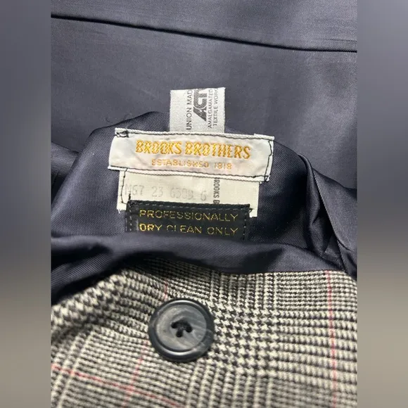 VTG Brooks Brothers Makers Union Made USA Double-Breasted Wool Top Coat Womens M
