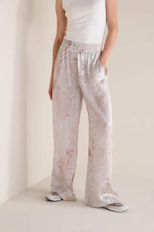 WATER LILY PRINT FLOWY TROUSER