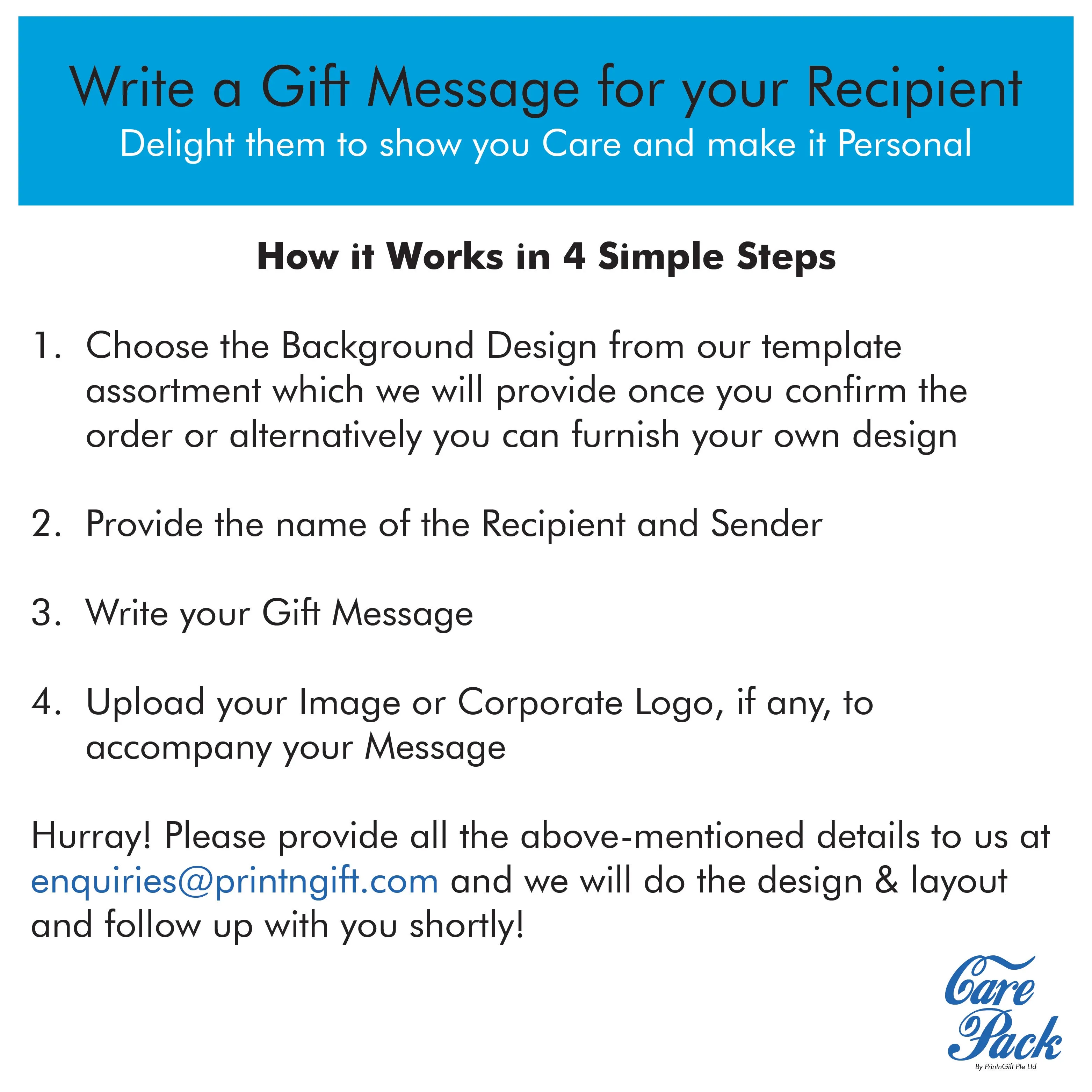 Welcome Back To Office (WB2O) Pack @ $58 each - MOQ: 100
