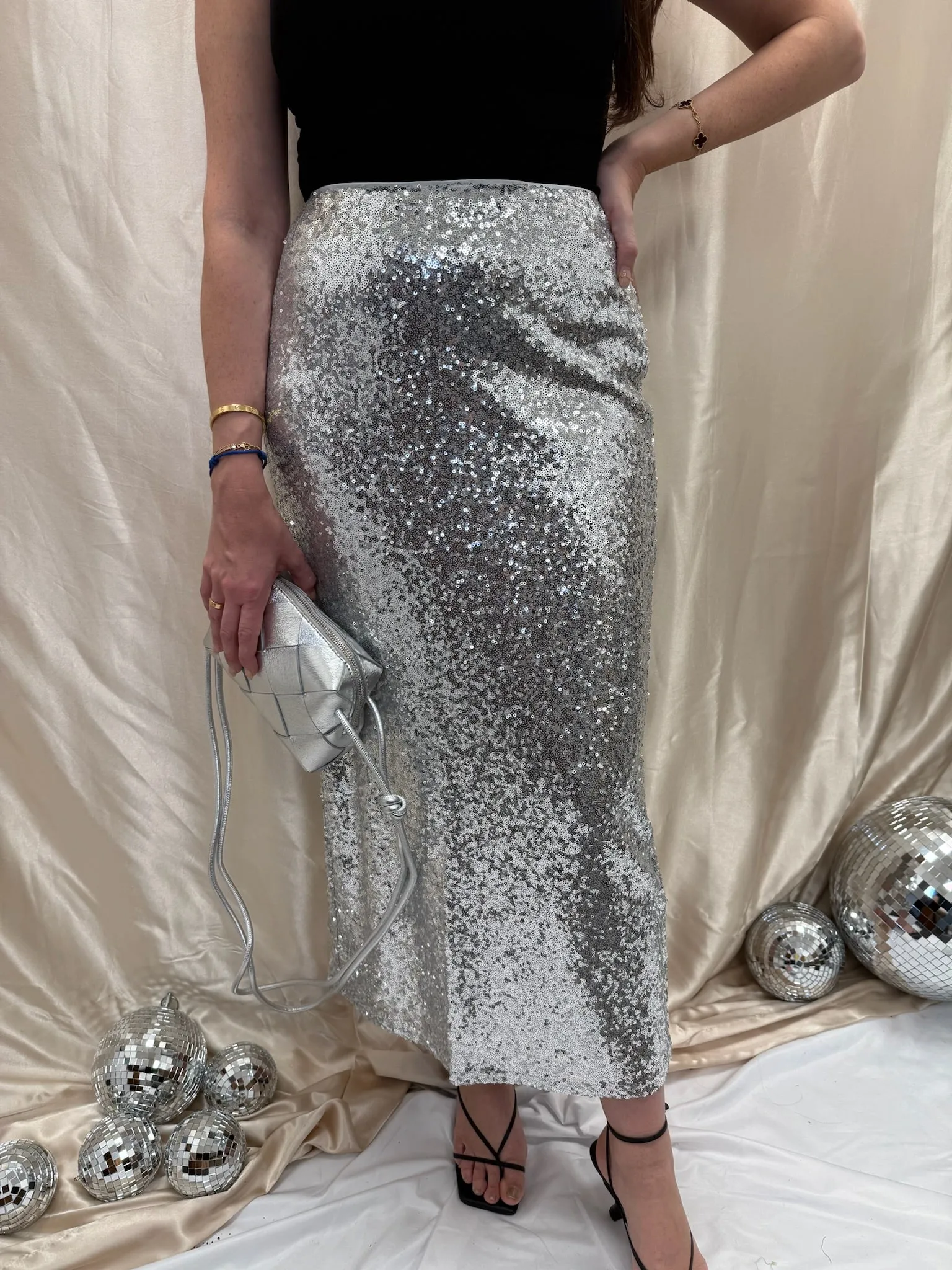 written in the stars midi skirt