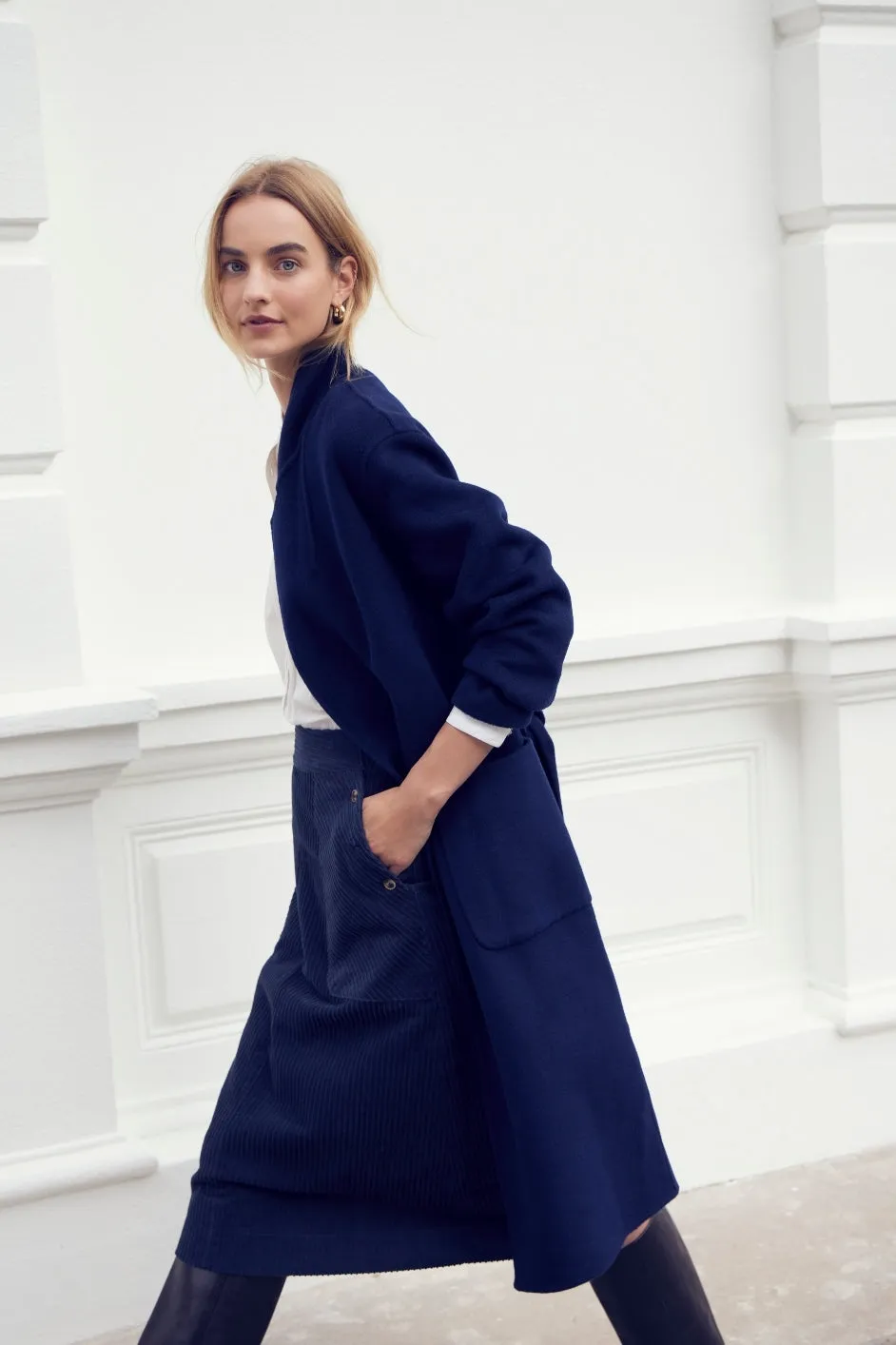 Zinnia Cord Skirt - Midnight